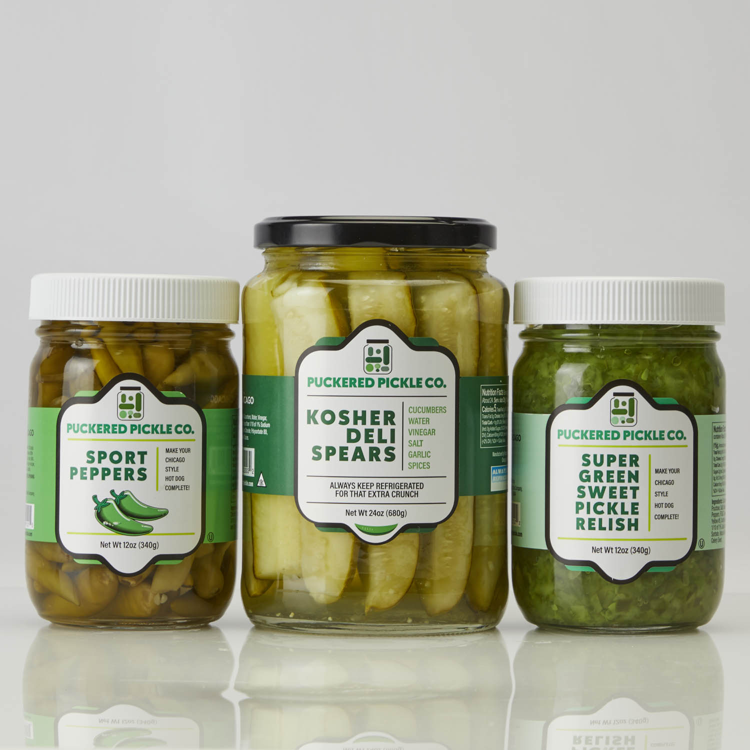 Box of Chicago Style Toppings | Puckered Pickle Company